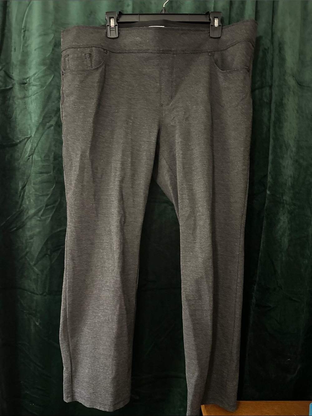 Gray Stretch Ponte Slacks